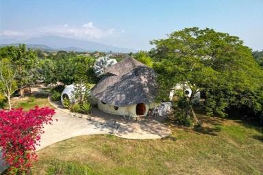 Unique Bamboo Dome Houses in Hang Dong